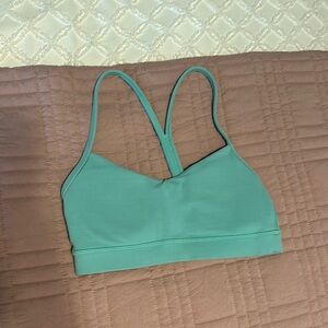 Teal Lulu Lemon Sports Bra- Flow Y Bra